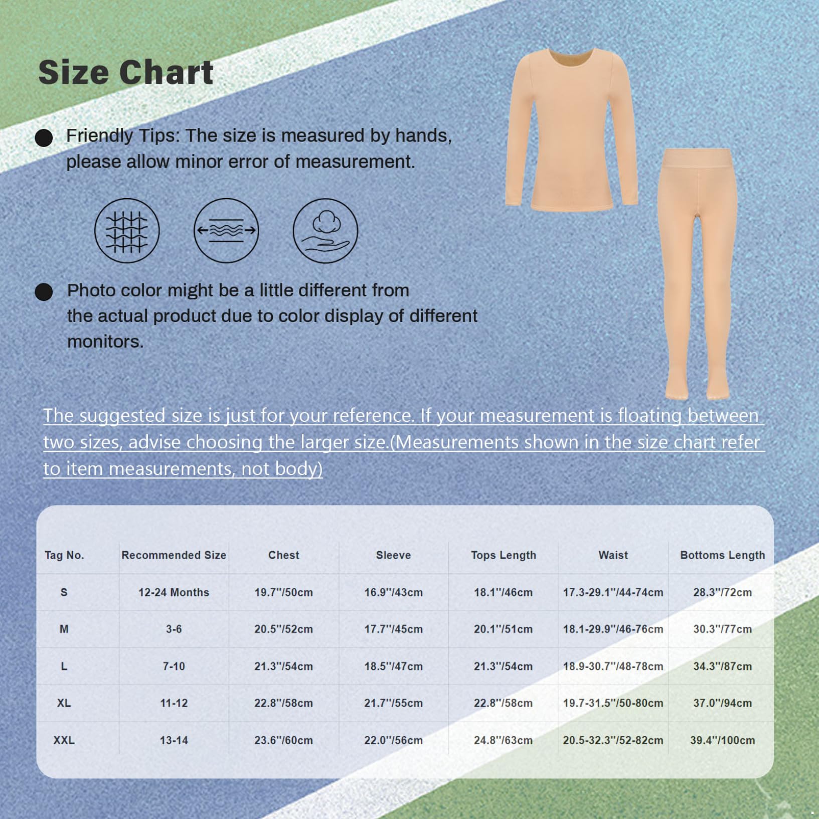 Kaerm Ropa interior térmica de invierno para niños y niñas, con forro cálido, ropa interior de esquí de manga larga térmica + pantalones térmicos elásticos con juego térmico para pies