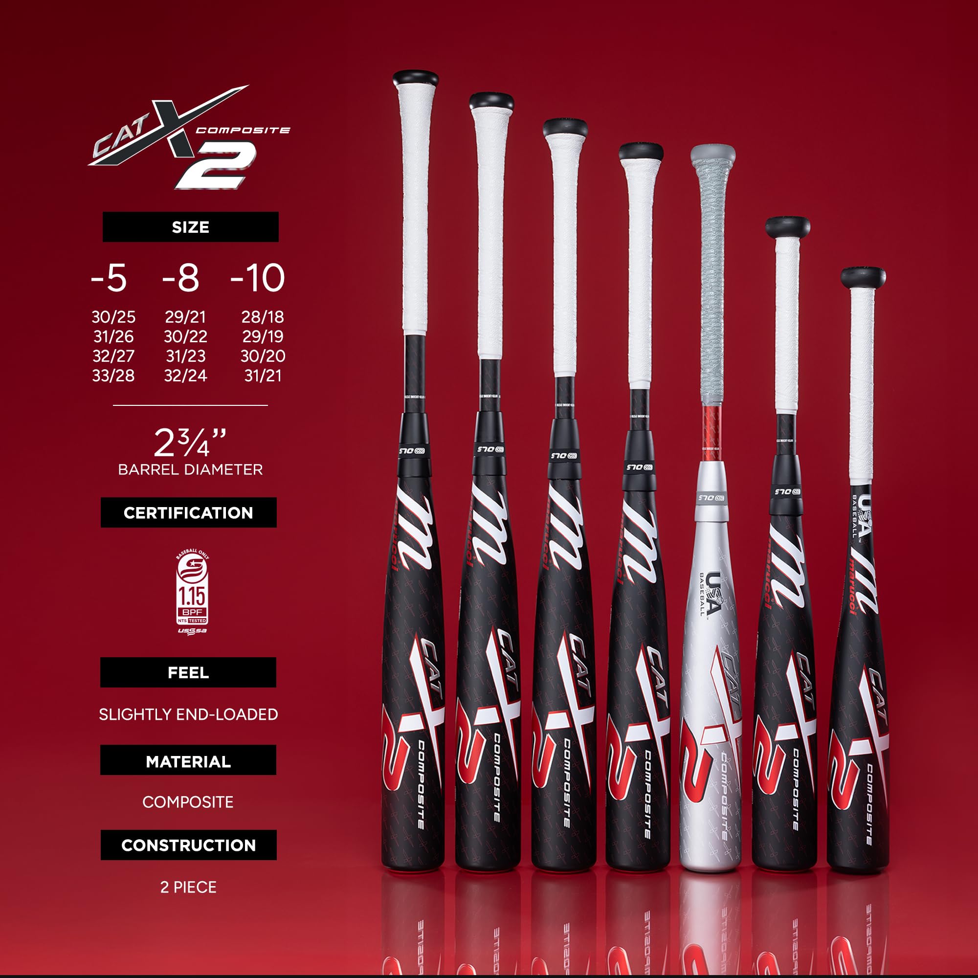 Marucci CATX2 Composite Senior League 2 5/8