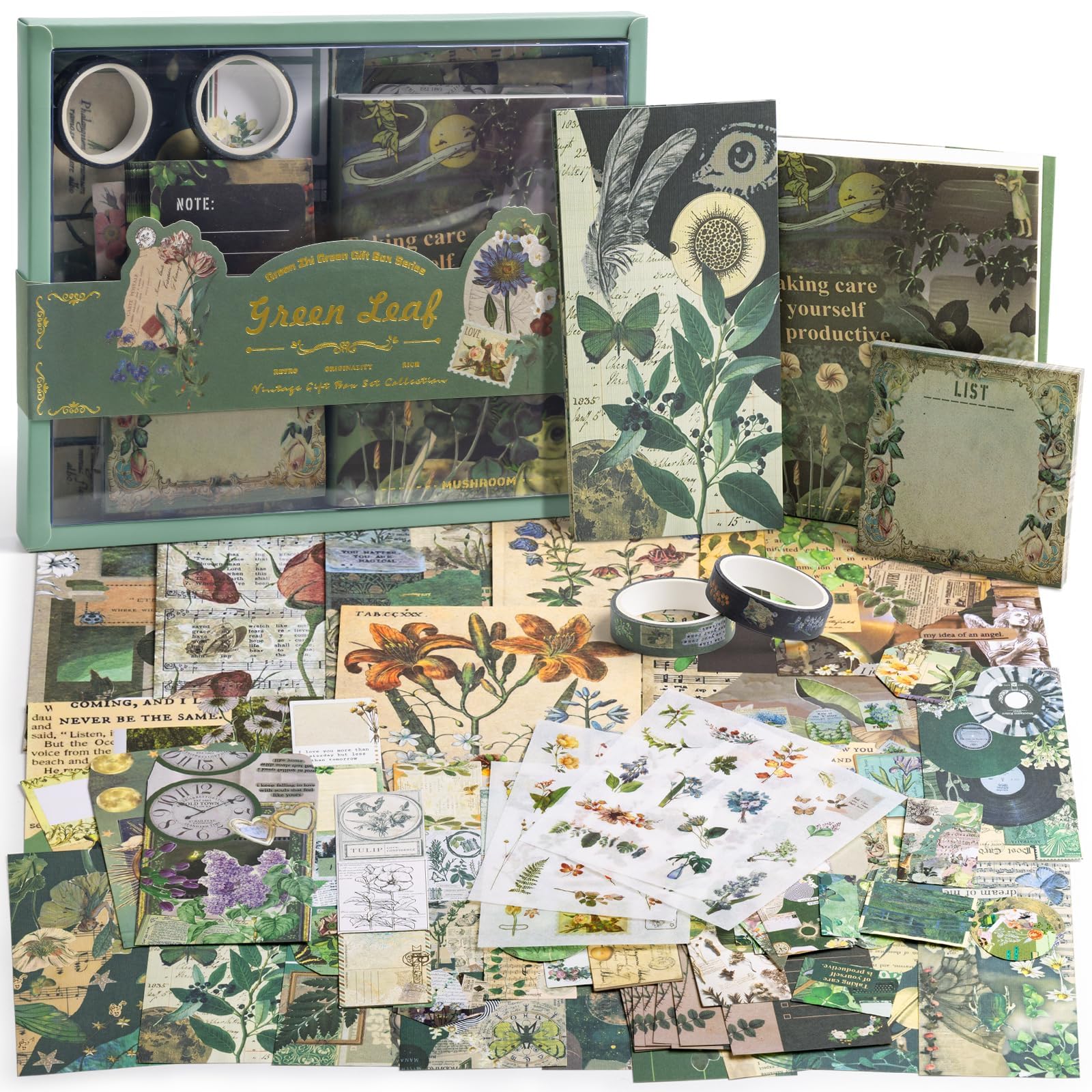 Sponsored Ad – Azonee Vintage Scrapbooking Kit, Garden Slow Time Series with Journaling/Scrapbooking Supplies, Stationery, A6 Notebook, Aesthetic DIY Gift for Teen Girl Adult Female (202pcs)