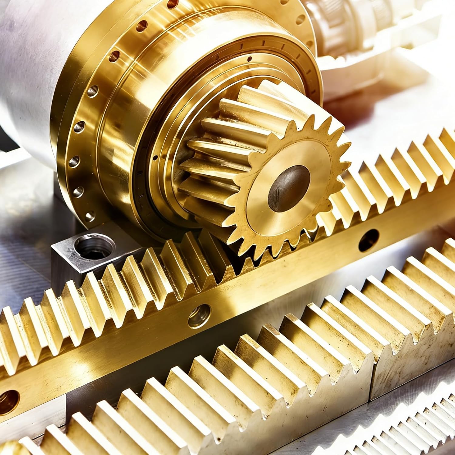 uxcell Brass Gear Rack, 0.5 Module 100mm x 6mm x 6mm Heavy Duty Straight Linear Spur Rack for Machines Automotive