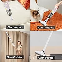 Vista 6 de Handheld Vacuum Cleaner,Ultra-Lightweight Mini Portable Vacuums for Home, 6 in 1 Stick Vac Cleaners for Car,Pet Hair(White Corded)