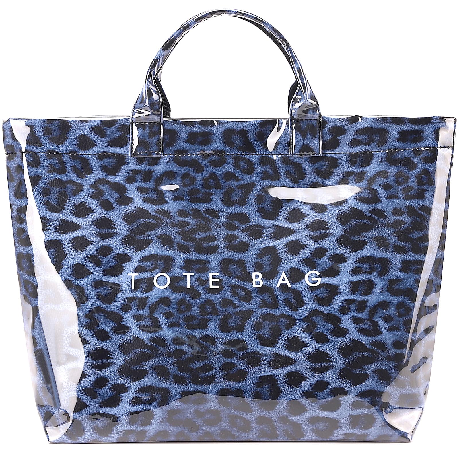 PVC Tote Bag Gifts for Women Large Tote Purse Kraft Paper Letter Print Hobo Handbags for Work Beach Shopping Travel