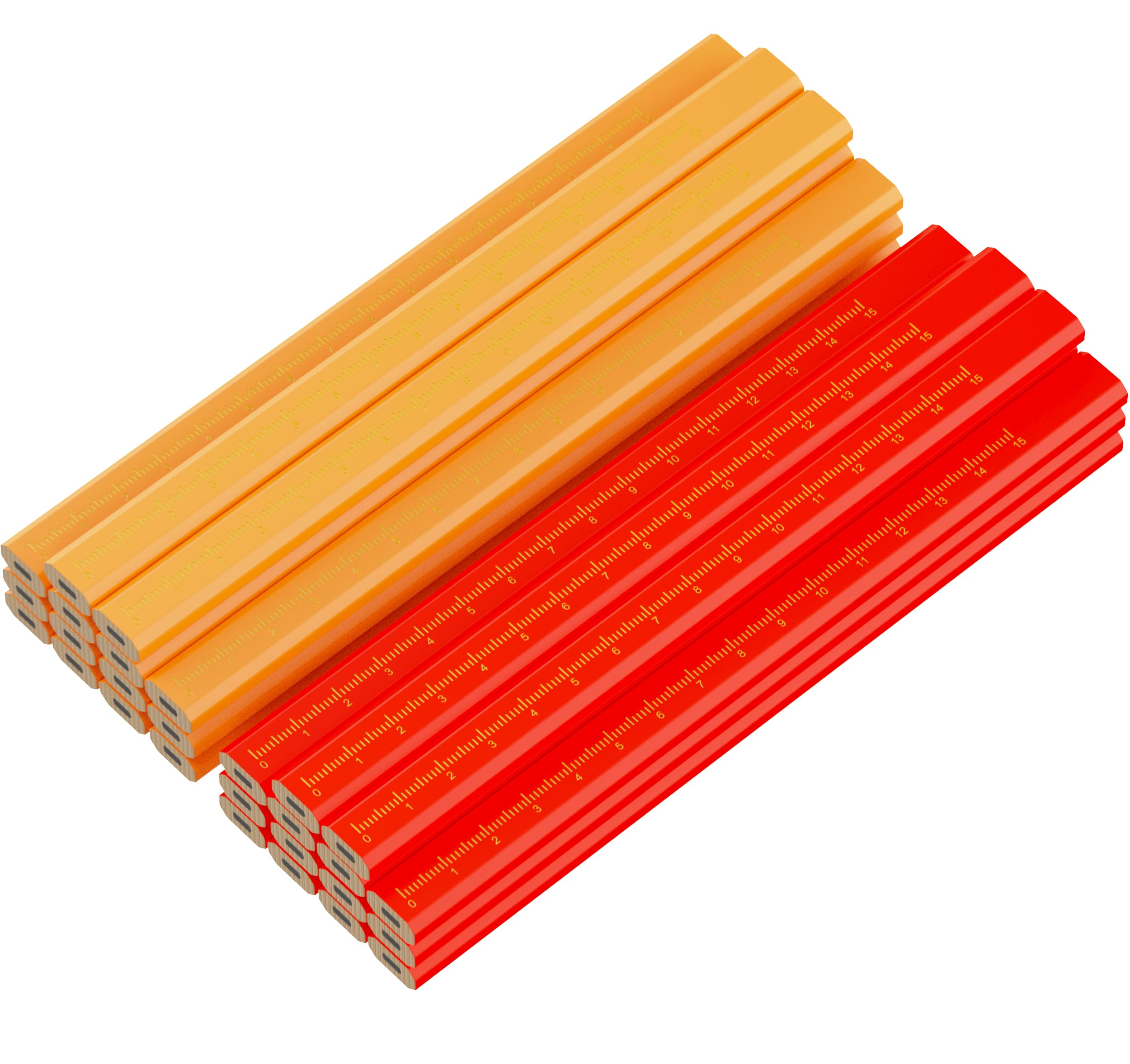 RONDURE 29 Pieces Carpenter Pencils Flat Construction Pencils with Printed Ruler, Carpenters Scriber Pencil for Woodworking Marking Tool — Amazon image 7