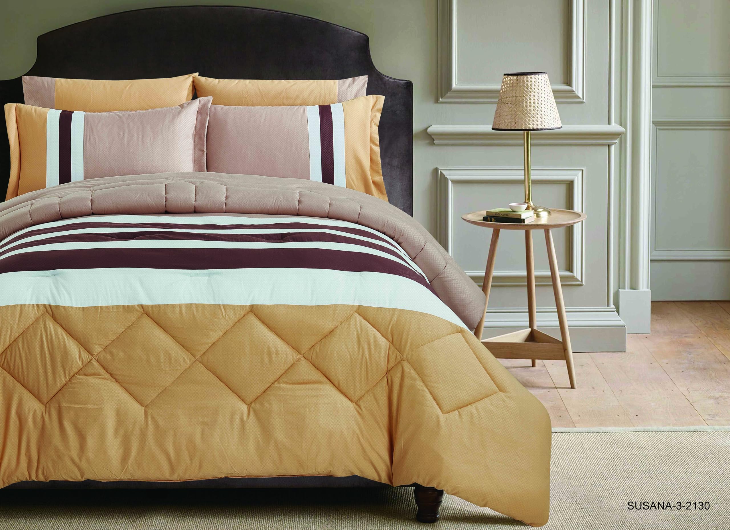 Elite Home Super Soft MicroFiber 4-Piece Single Size Comforter Set with Pillow Cover, Fitted Sheet, and Pillow Sham