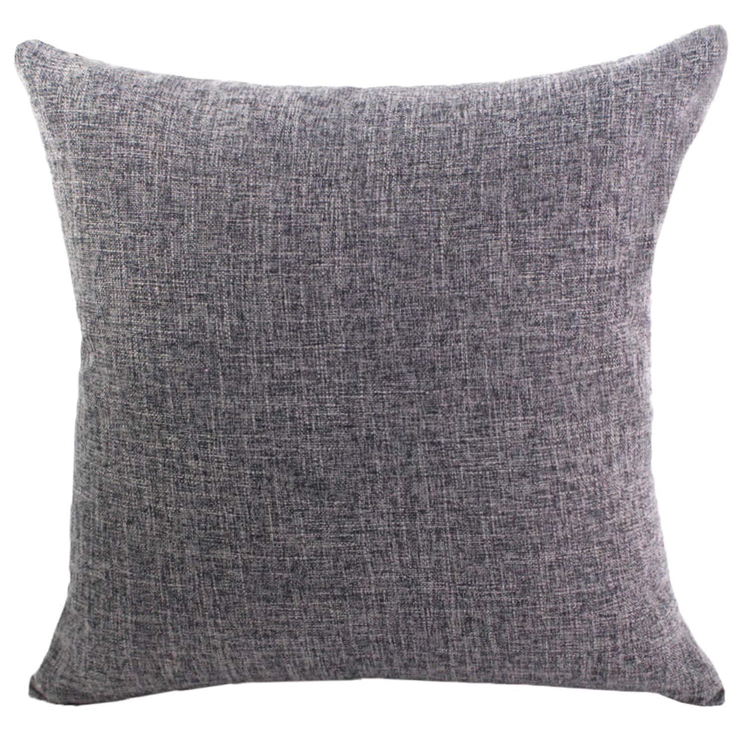 Amazon.co.jp: YAOJING 座布団カバー グレー 50X50 リネン クッション