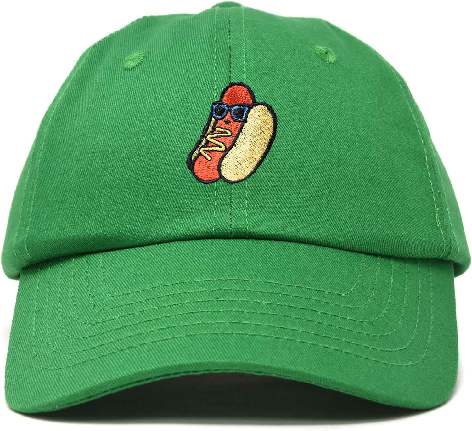 DALIX Hot Dog Embroidered Cap Cotton Baseball Summer Cool Dad Hat Mens