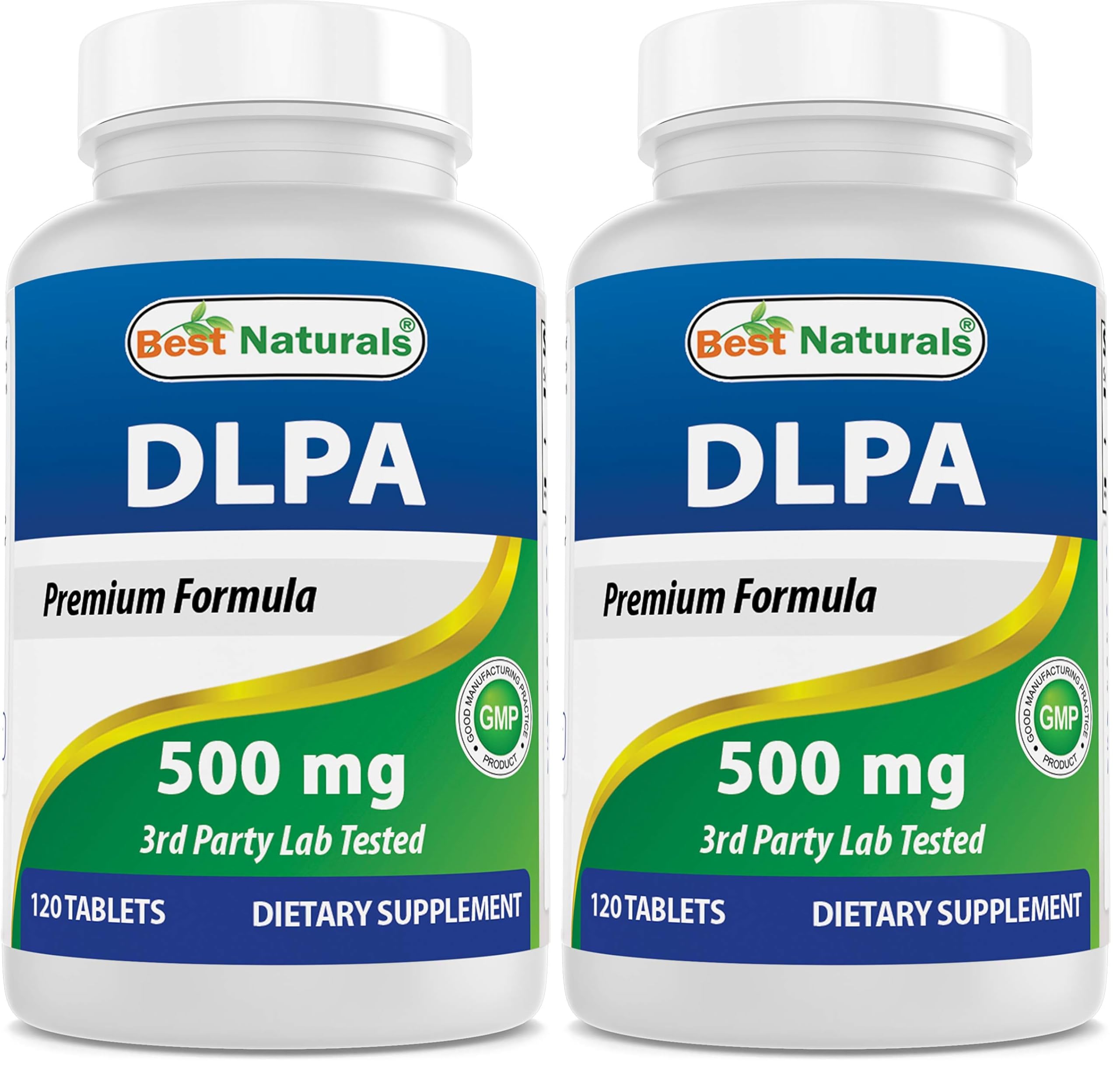 Best Naturals DLPA 500 mg 120 Tablets (Pack of 2) 120 Count (Pack of 2)