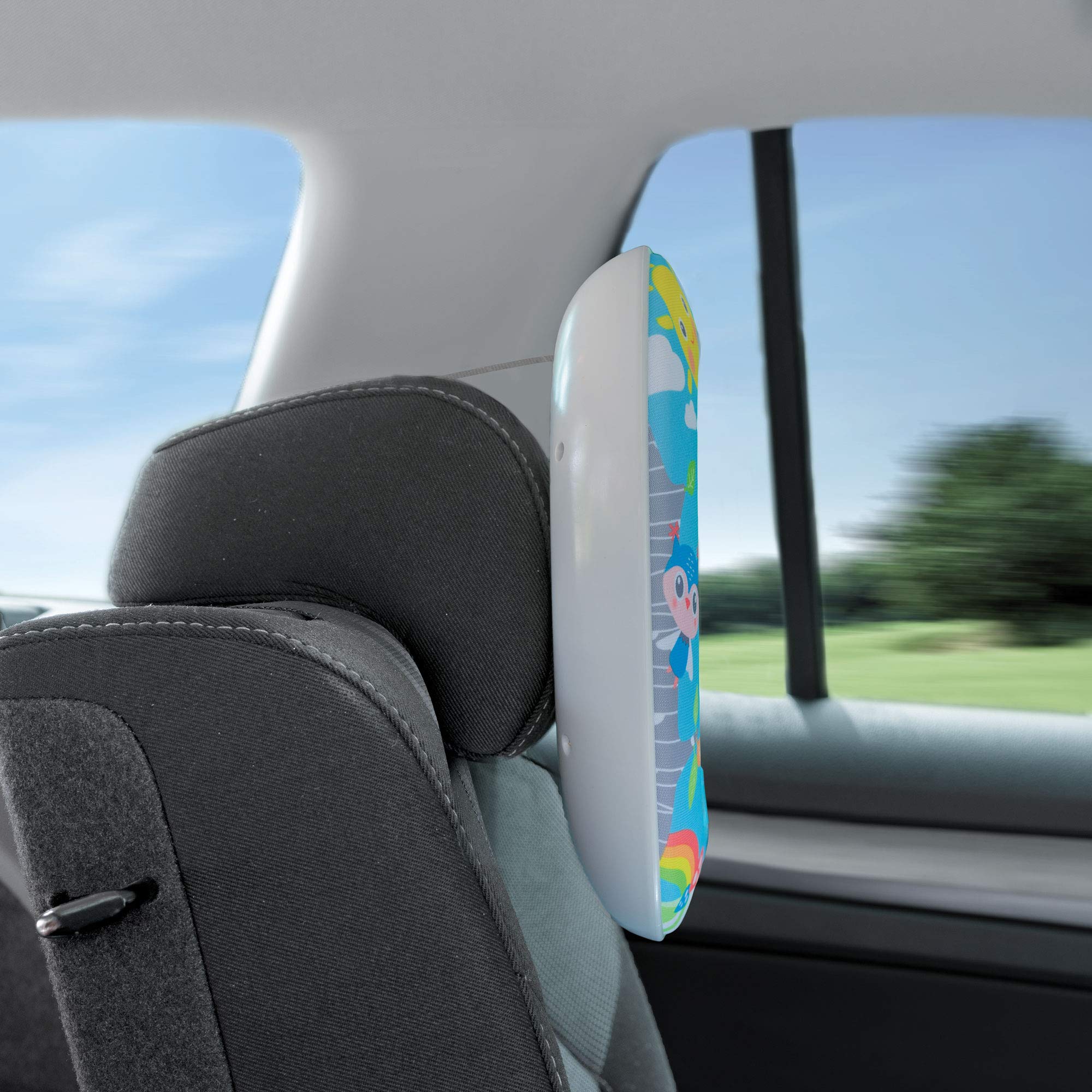 Benbat Miroir de voiture pour bébé – Miroir de sécurité pour siège auto pour bébé face à l'arrière – Incassable, clair, large vision de jour et de nuit – Divertissez voir et tétine avec télécommande