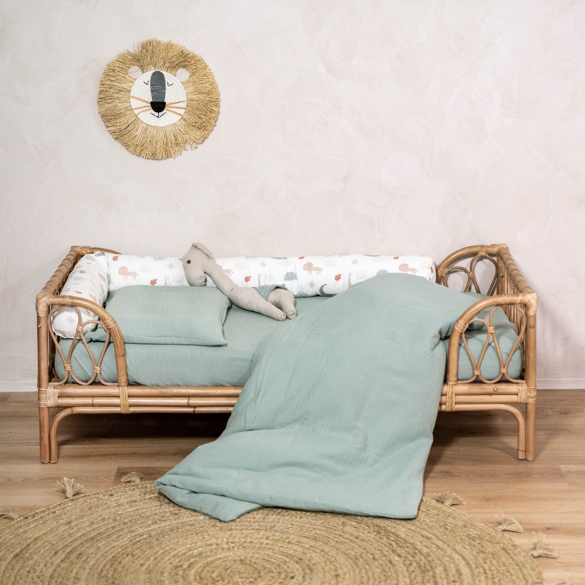 Set Biancheria Da Letto In Mussola Di Cotone Biologico Per Bambini - Copripiumino E Federa 100% Cotone, Certificato Oeko-TEX, Ideale Per La Pelle Sensibile