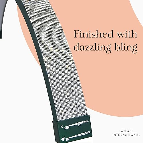 Miniatura 7 de Bling Half Moon - Luz de pestañas LED regulable para técnicas de pestañas, lámpara de pestañas LED de pie con altura ajustable, control táctil y