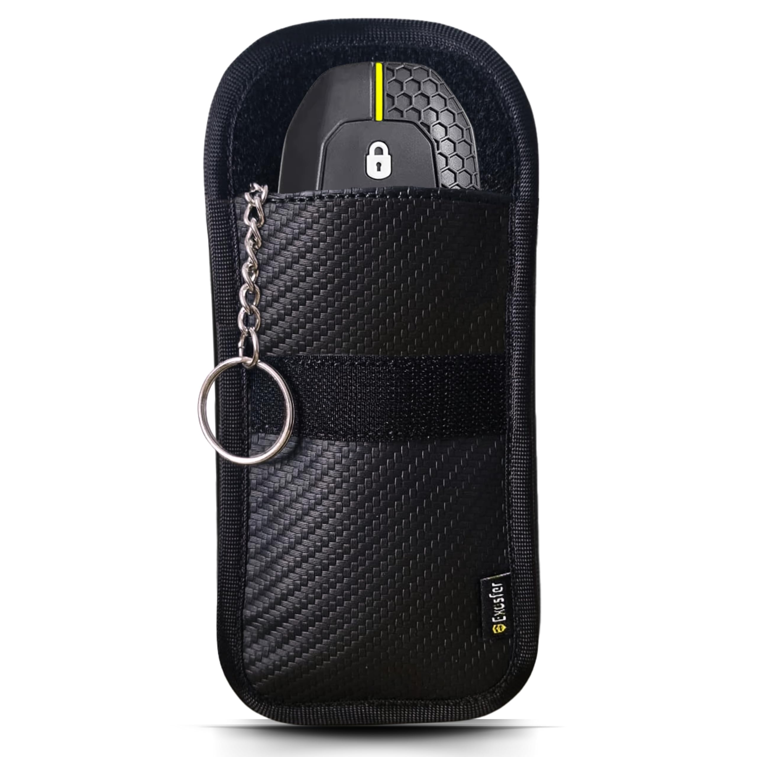 Custodia Anti RFID per Chiave Auto Keyless con Portachiavi, Gabbia di Faraday Antifurto Blocco Segnale Anti Relay Attack
