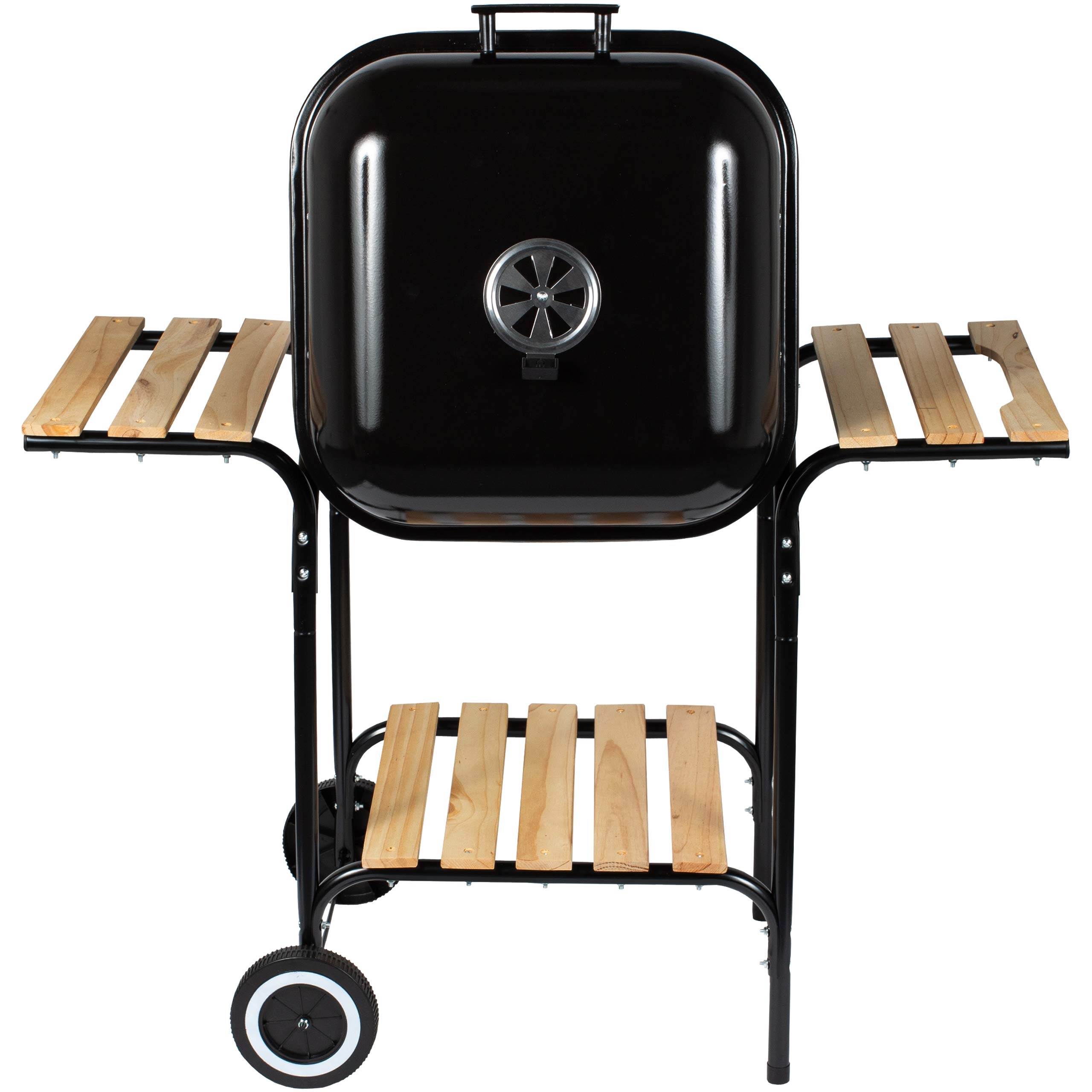 GrillMaster Kohlegrill EmaBend GM3000 + Gebläse, Gartenbau, Karbon, Mit Rollen, Holzböden