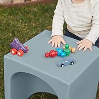 Vista 10 de ECR4Kids Tri-Me 3 en 1 silla cubo, muebles para niños, color azul polvo