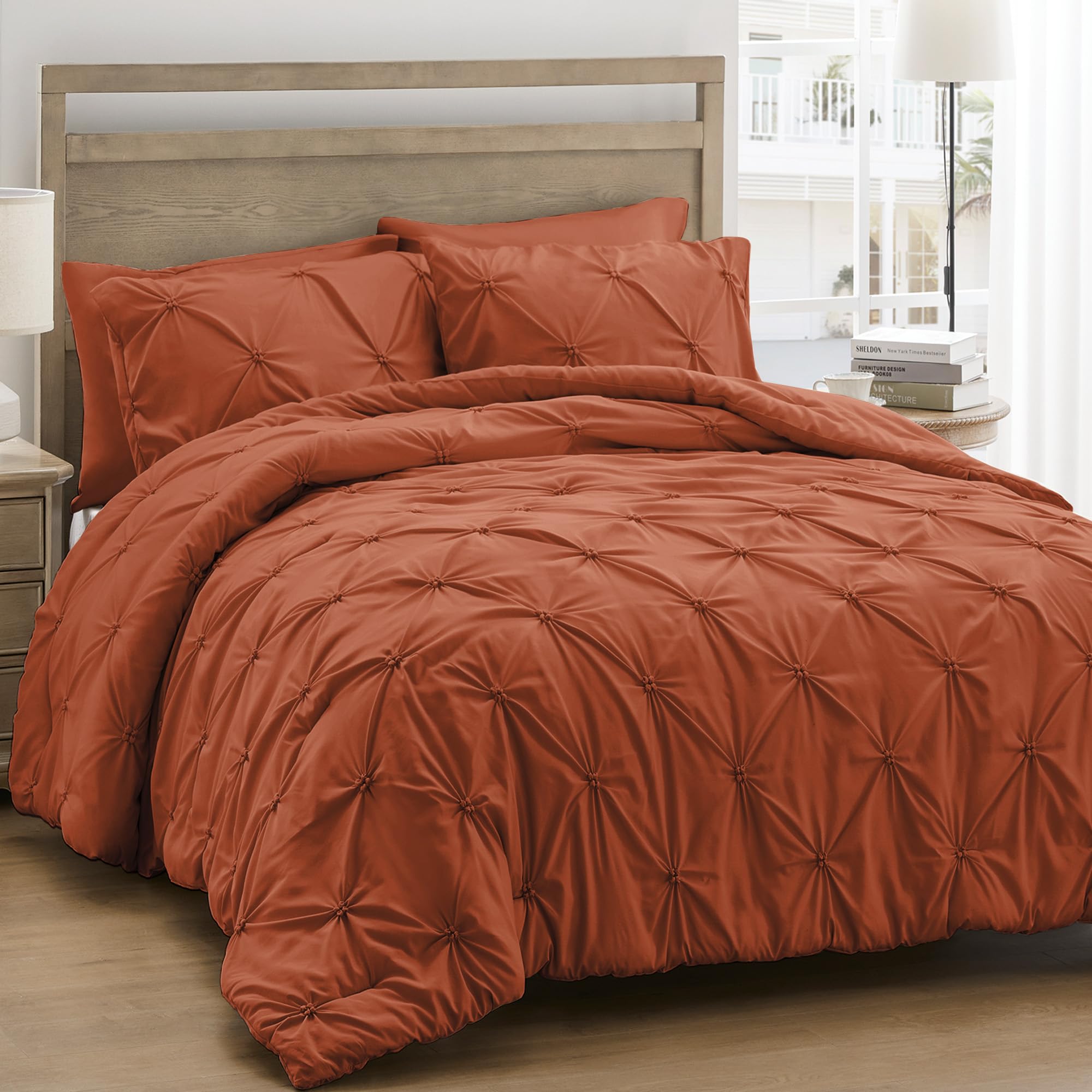 Couette légère et chaude anti-transpiration orange brûlé style bohème