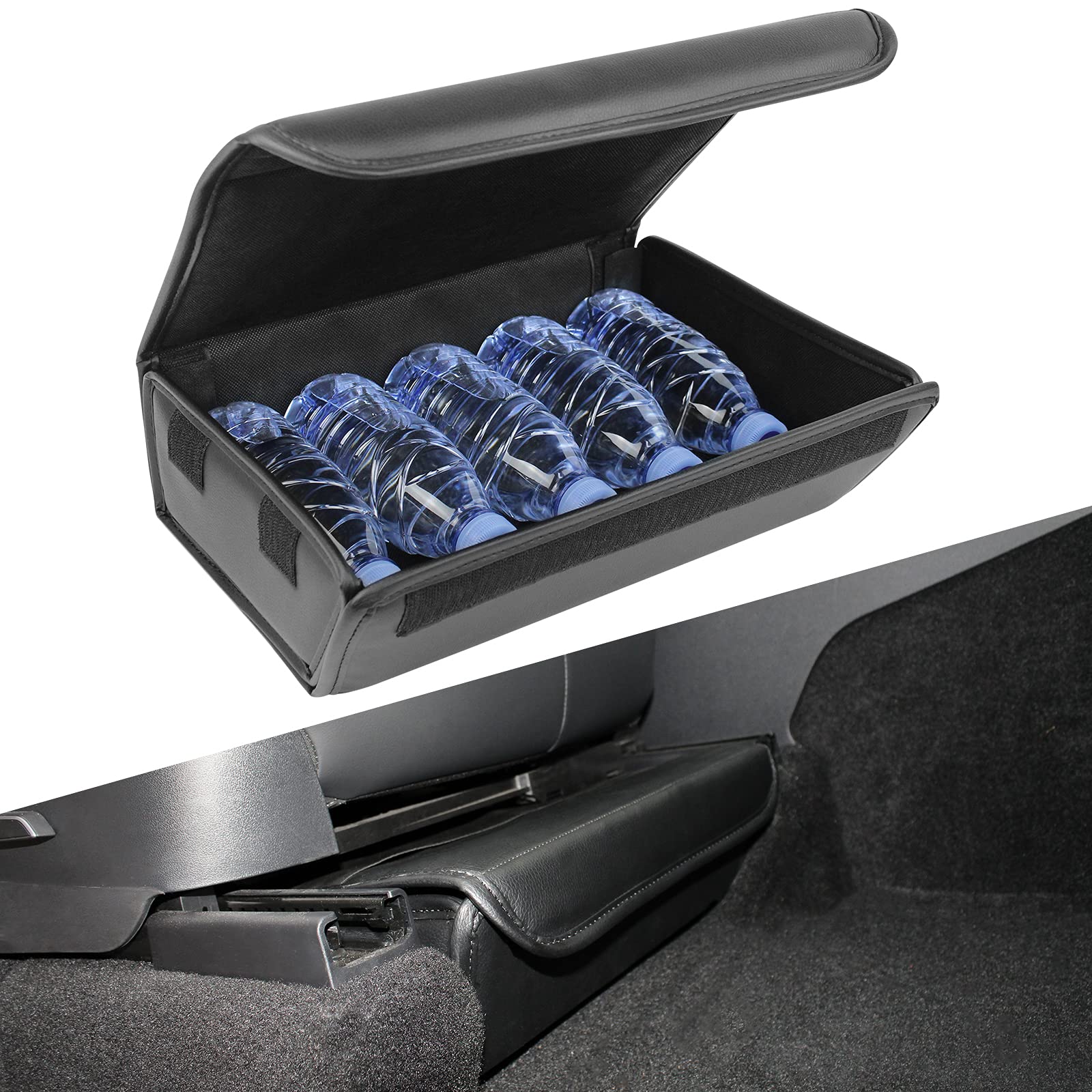 Buy Under Seat Storage Box, VIHIMAI Leather Under Seat Organizer, Under Seat Container for Tesla