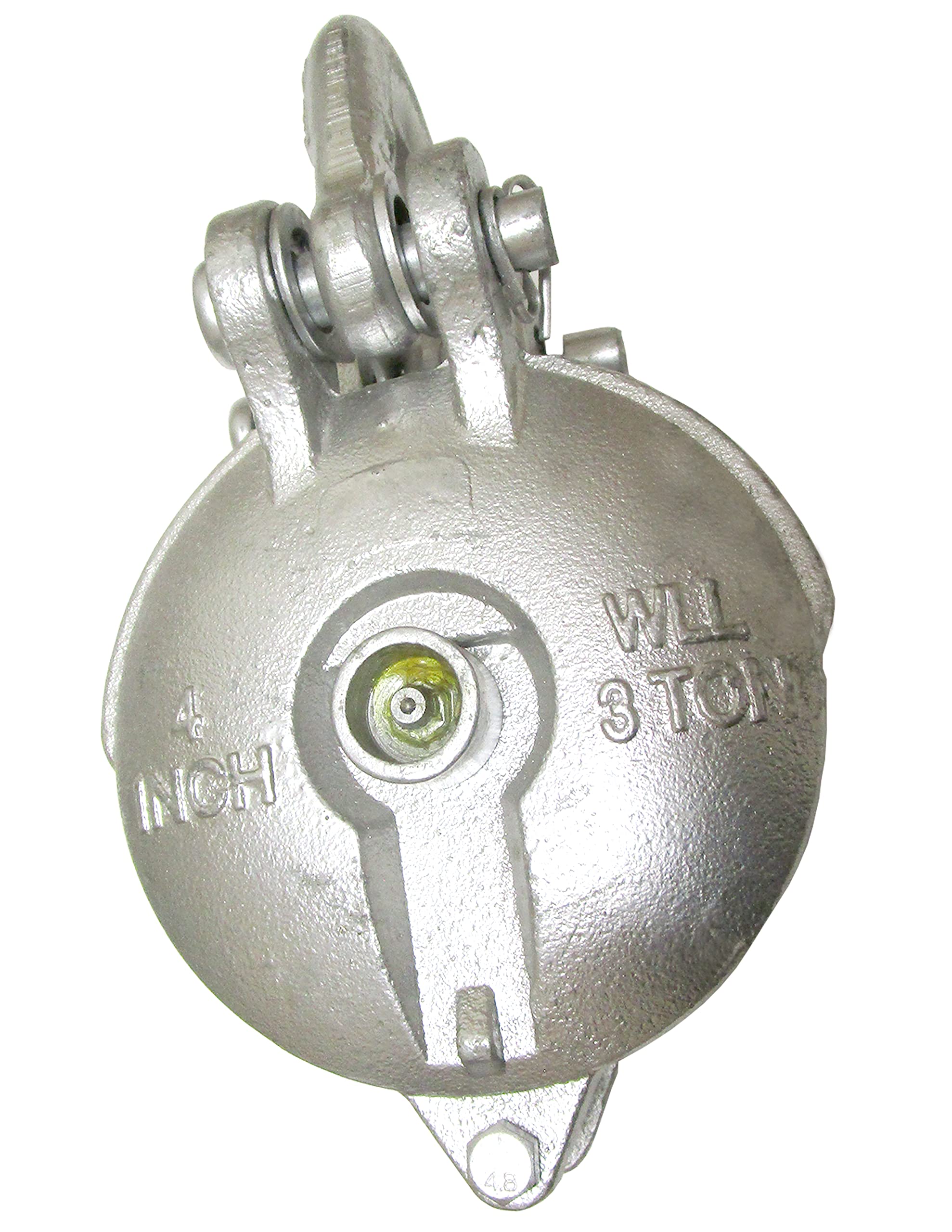 Yarding Block with Shackle & Pin 3 Ton - 4 inch Sheave Pulley Grease Fitting
