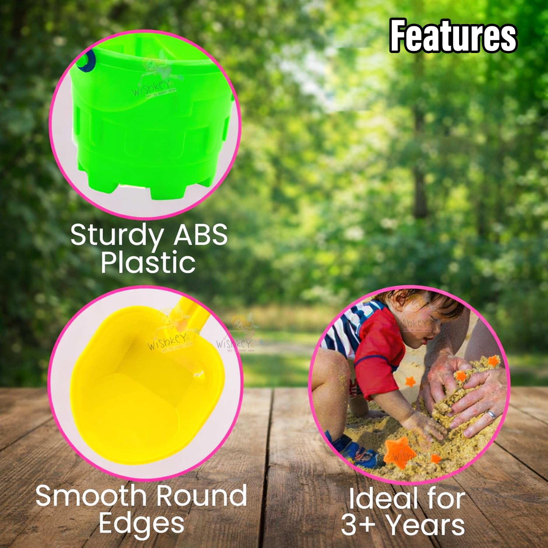 Wishkey Beach Toy Set - Sand Castle Building Fun -7