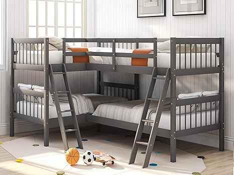 l shaped bunk beds amazon