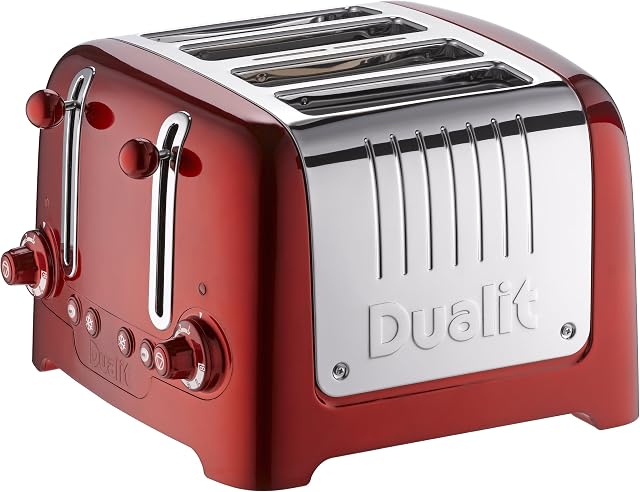 Dualit 4 Slot Lite Metallic Toaster, Red