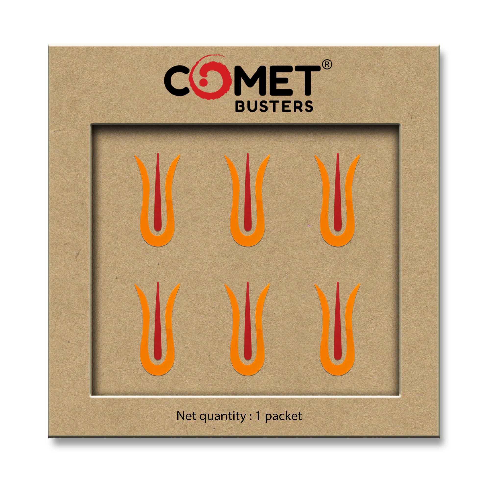 Comet Busters® Hanuman Ji Tilak Bindis – (6 Bindis) Orange & Red Reusable Spiritual Tilak Bindi for Forehead –Devotional Tila (20mm) (CBIN2540)-picture-31