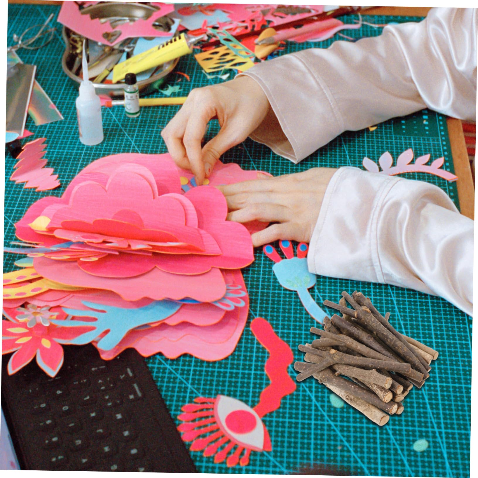 Uonlytech 5 Ensembles Bâtons Naturels Pour Diy Accessoires Artisanaux Pour Décorations Props Photo 20 Pièces * 5