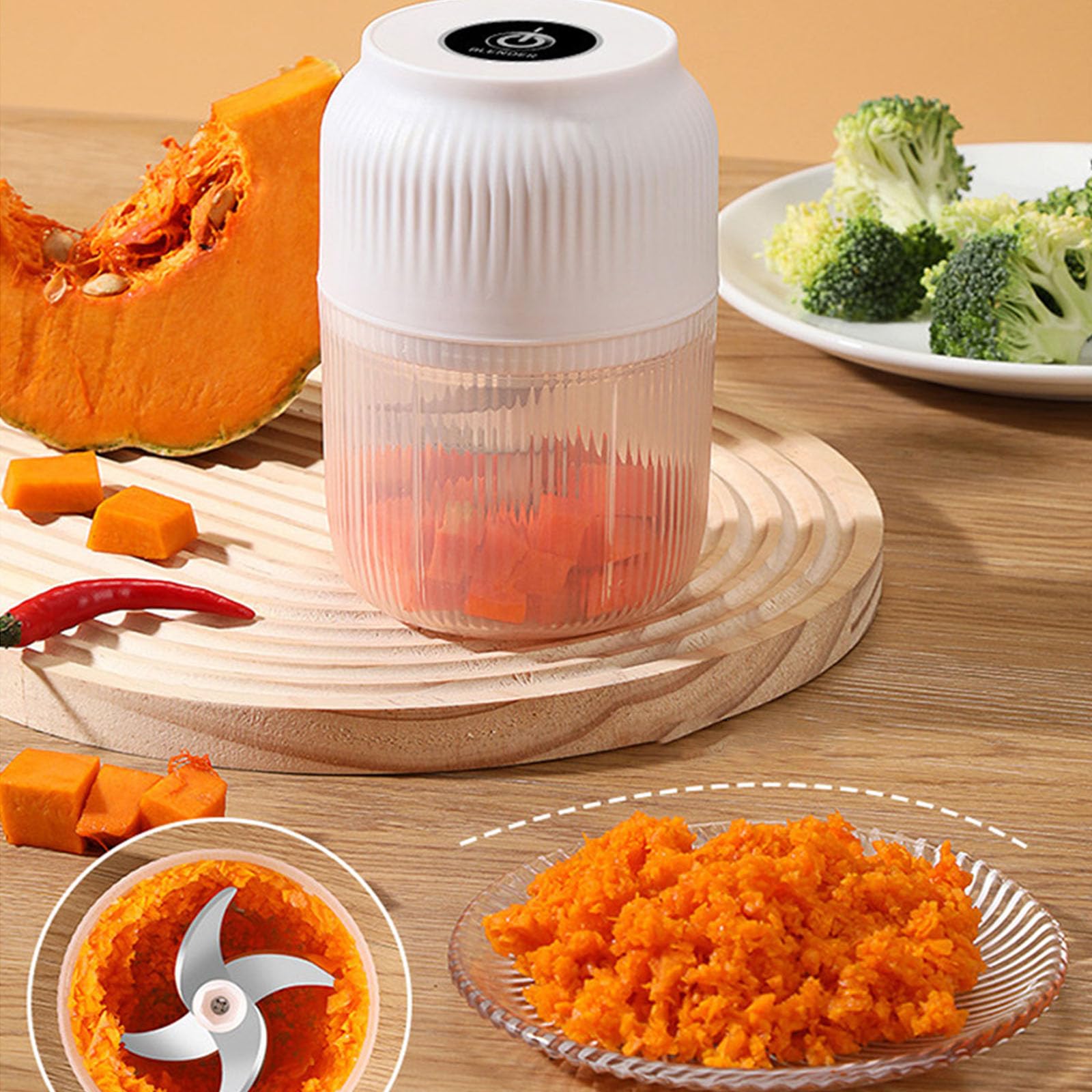 Picadoras de ajo eléctricas, trituradores de Verduras, Prensa de 300ml, máquina picadora, trituradora de ajo, Herramienta para Picar Alimentos