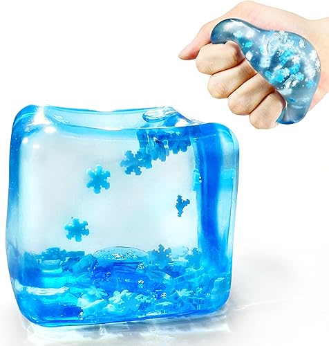 ZTATU Cubo de hielo Squishy Fidget Toys Bolas de estrés para adultos (1 unidad) Juguetes sensoriales para autismo Bola de estrés Squishy Bola de