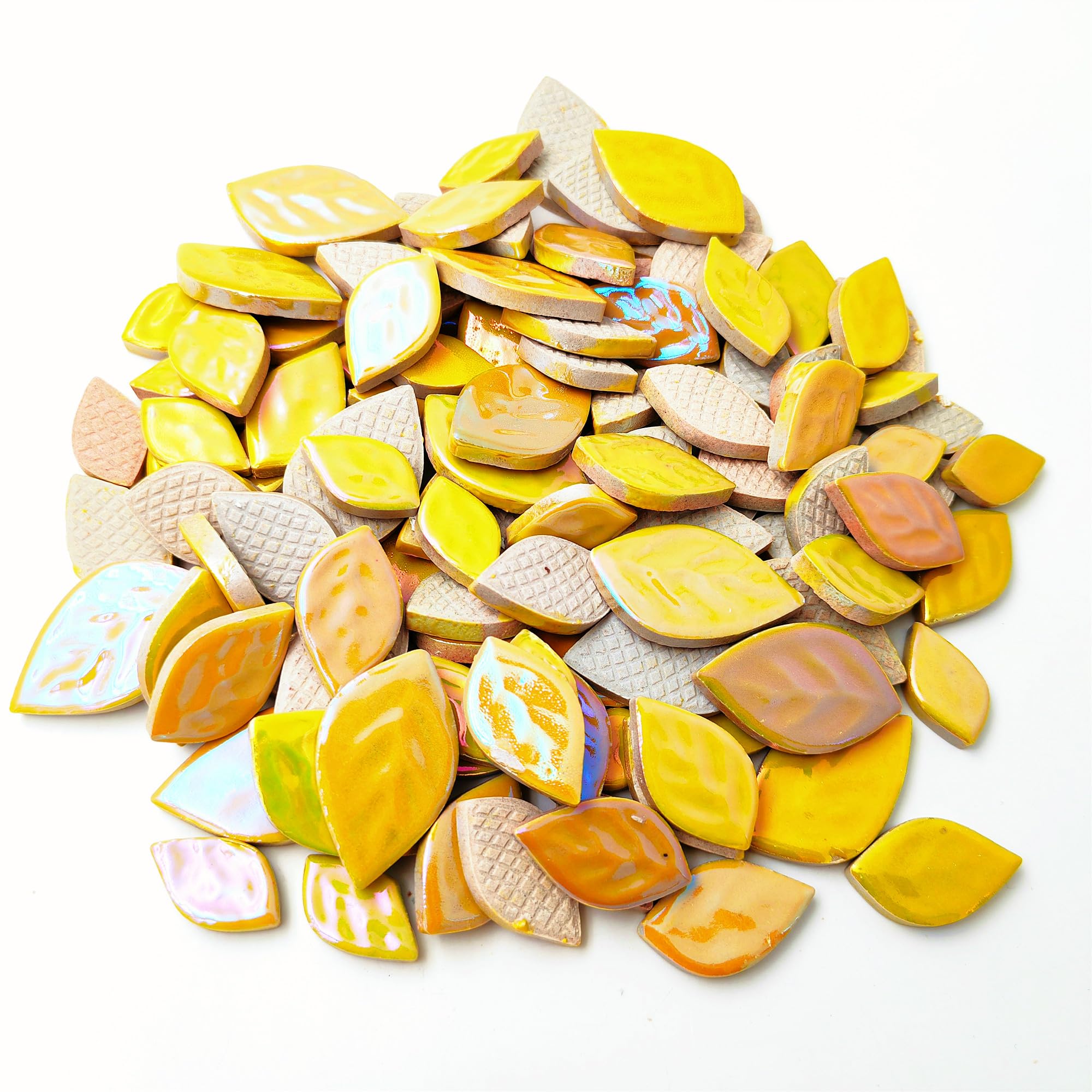 Fournitures de mosaïque en céramique jaune 500g pour loisirs créatifs