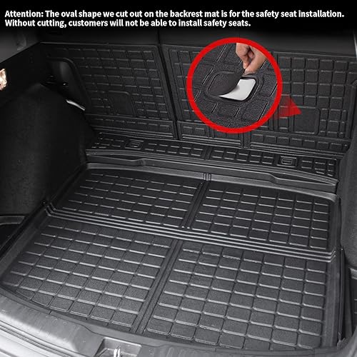 Miniatura 4 de powoq Alfombrilla de maletero compatible con Honda CRV 2017-2022, alfombrillas de repuesto para accesorios Honda CRV 2017-2022 (se ajusta al modelo