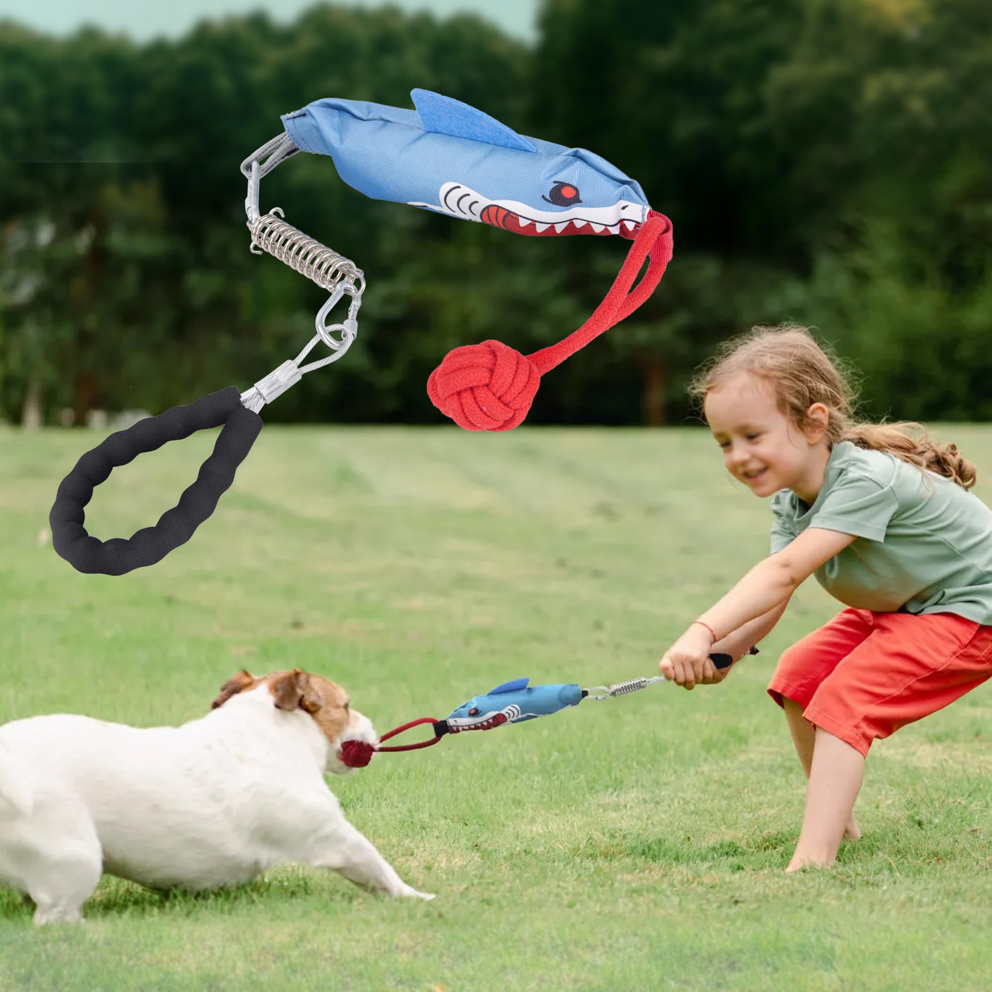 XUVIRA Dog Tug of War Toy for Small to Medium Dogs - Sturdy and Durable Cotton Rope with Non-Slip Handle, Safe Chew Toy for Indoor/Outdoor Play for Puppies, 100% Cotton Teeth Cleaning