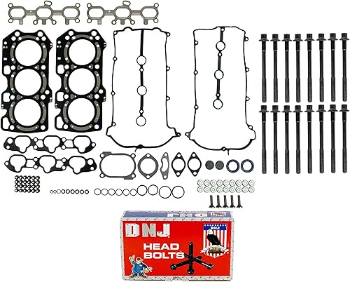 DNJ HGB455 Juego de juntas de cabeza con kit de pernos de cabeza para Mazda 626 2.5L 2497cc V6 DOHC 1998-2002