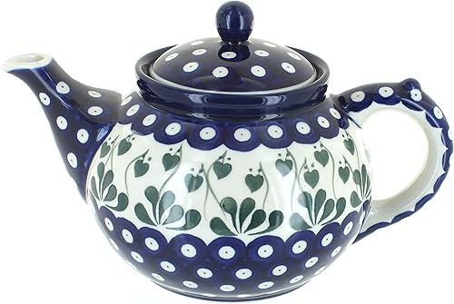 Tetera mediana Alyce de cerámica polaca Blue Rose