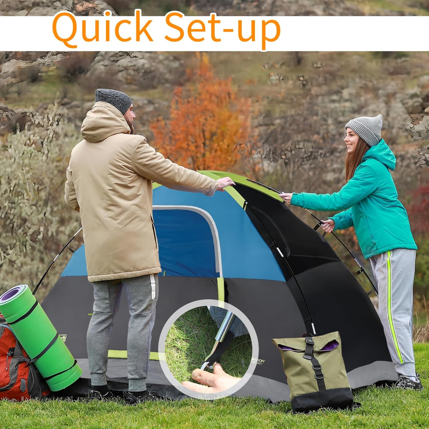 Upgrade 3 PCS Tent Poles Replacement for Coleman 4 Person DarkRoom Camping Tent
