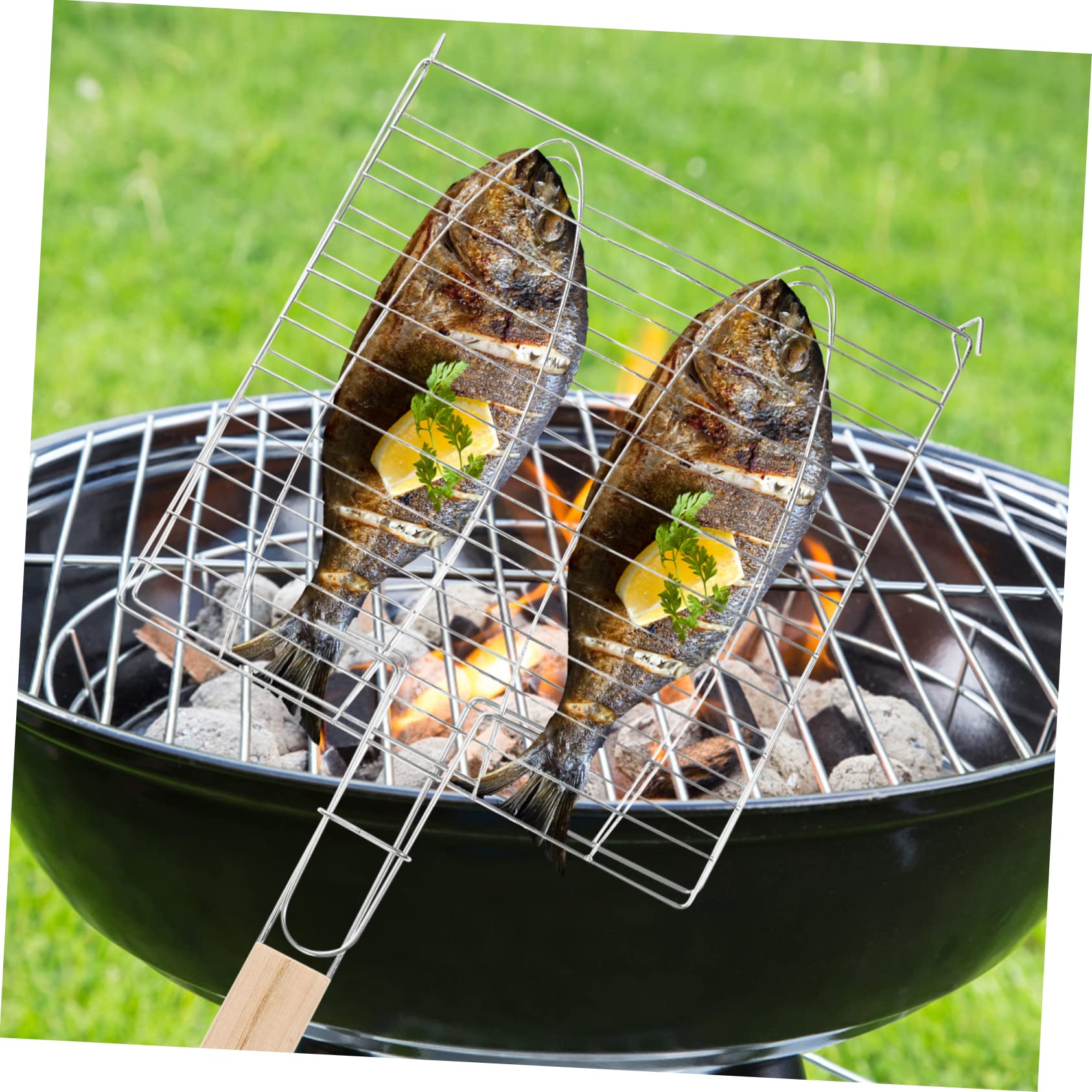 Mipcase High-resistant Bbq Net Clamp Bbq Clip for Grilling Baskets for Family Dinners Random