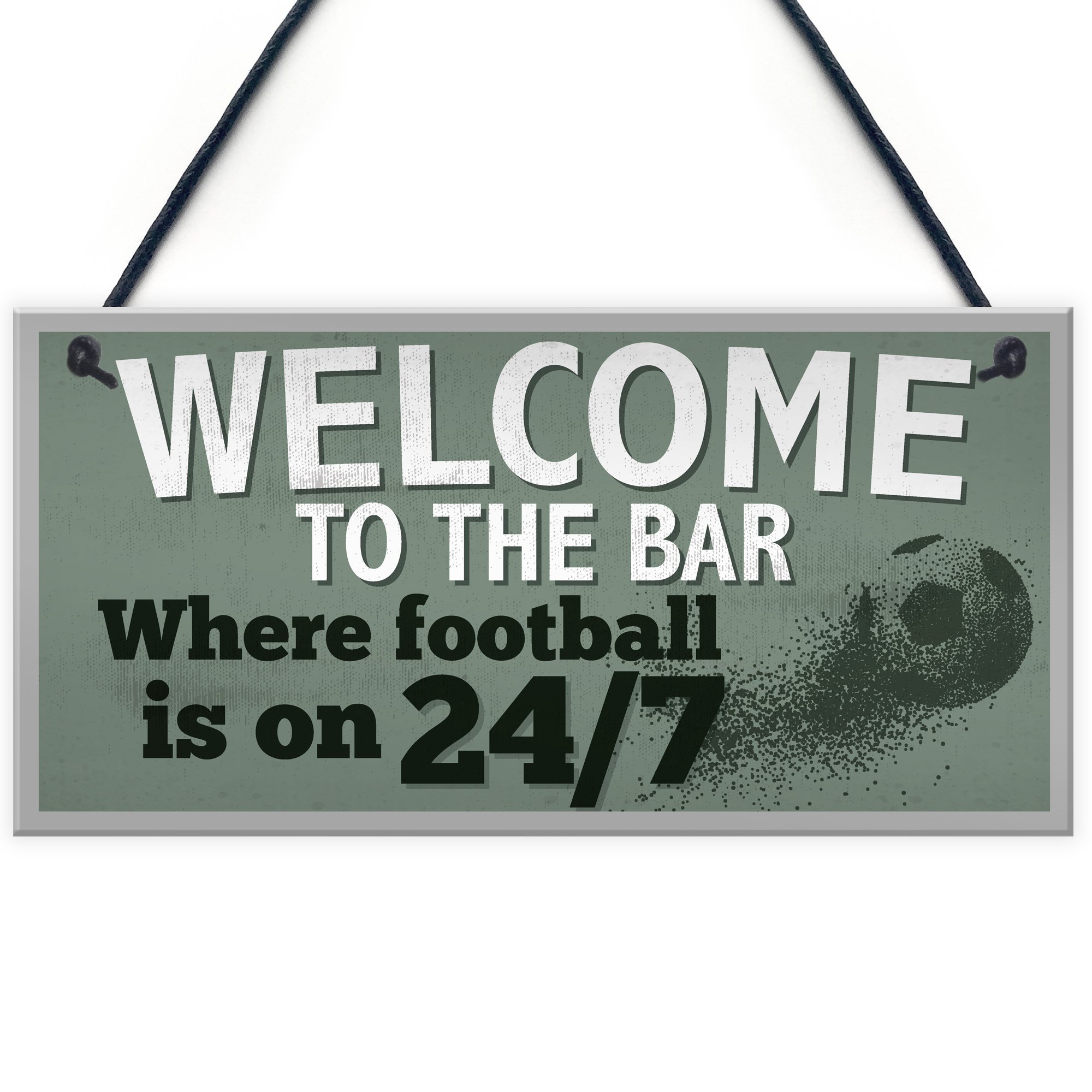 Red Ocean Welcome To The Bar Sign Pub Bar Man Cave Sign Gifts For Men World Cup Football Gift