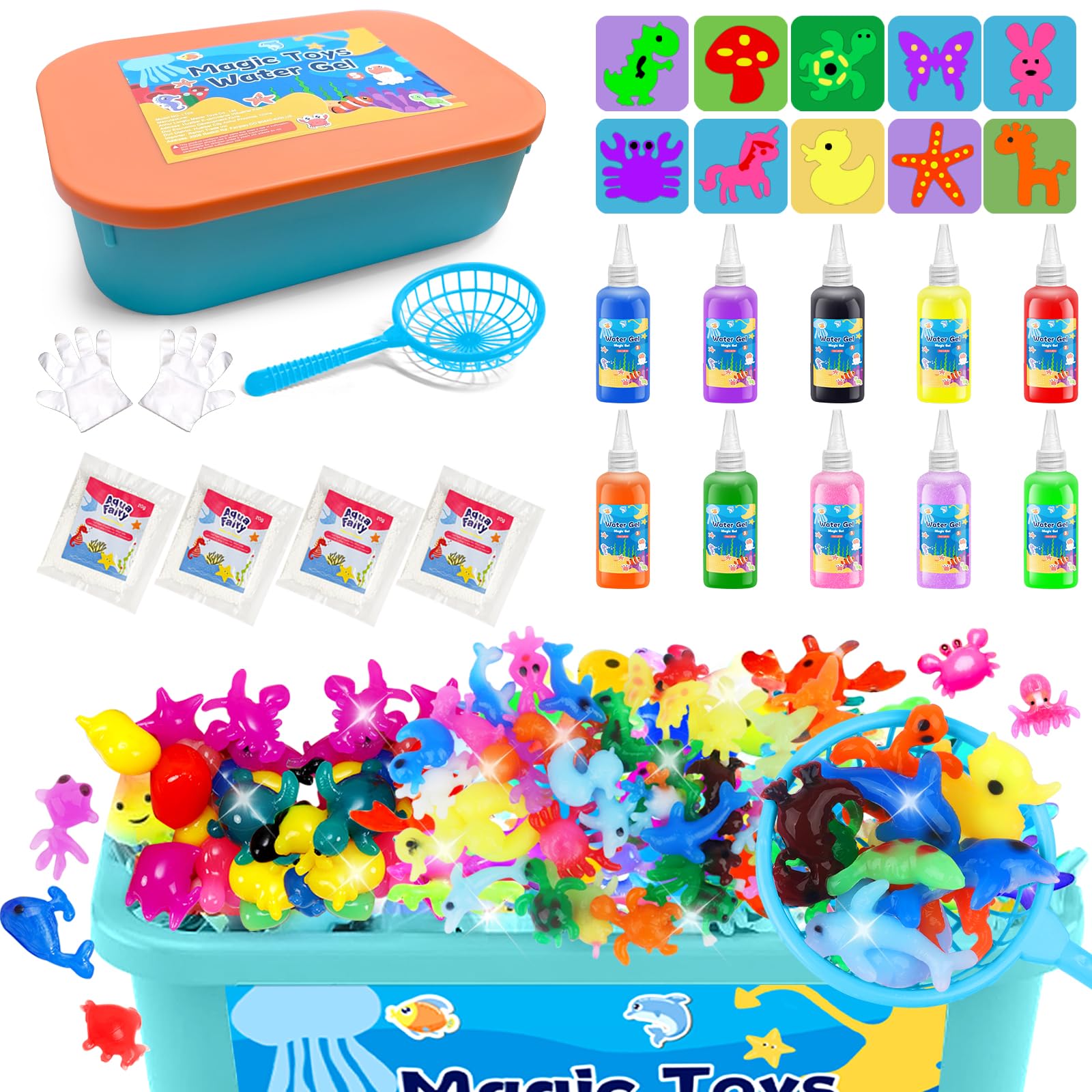 Fairy Aqua Water Gel Kit - Magic Toys Water Pets DIY Squishy Maker Set - Easter Craft for Kids 4-8 - Fun Arts & Crafts Gift for Boys & Girls Create Your Own 3D Squishies