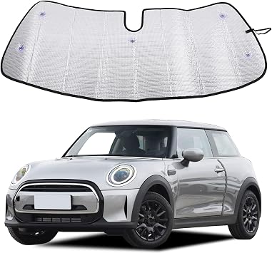 Car Windshield Sun Shade Compatible with BMW MINI Cooper 2019-2023,Front Window Sun Visor Protector,UV Protection Heat Insulation Windshield Sunshade
