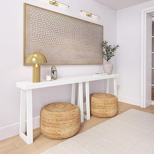 Miniatura 8 de Plank+Beam Solid Wood Console Table, 46 Inch, Sofa Table, Narrow Entryway Table for Hallway, Behind The Couch, Living Room, Foyer, Easy Assembly,