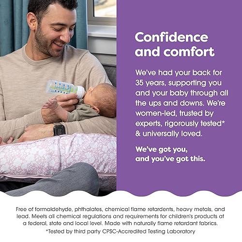Miniatura 5 de Boppy Uplift - Funda de almohada de lactancia, botella de microfibra suave y lavable y funda de almohada de lactancia con cinturón (almohada de