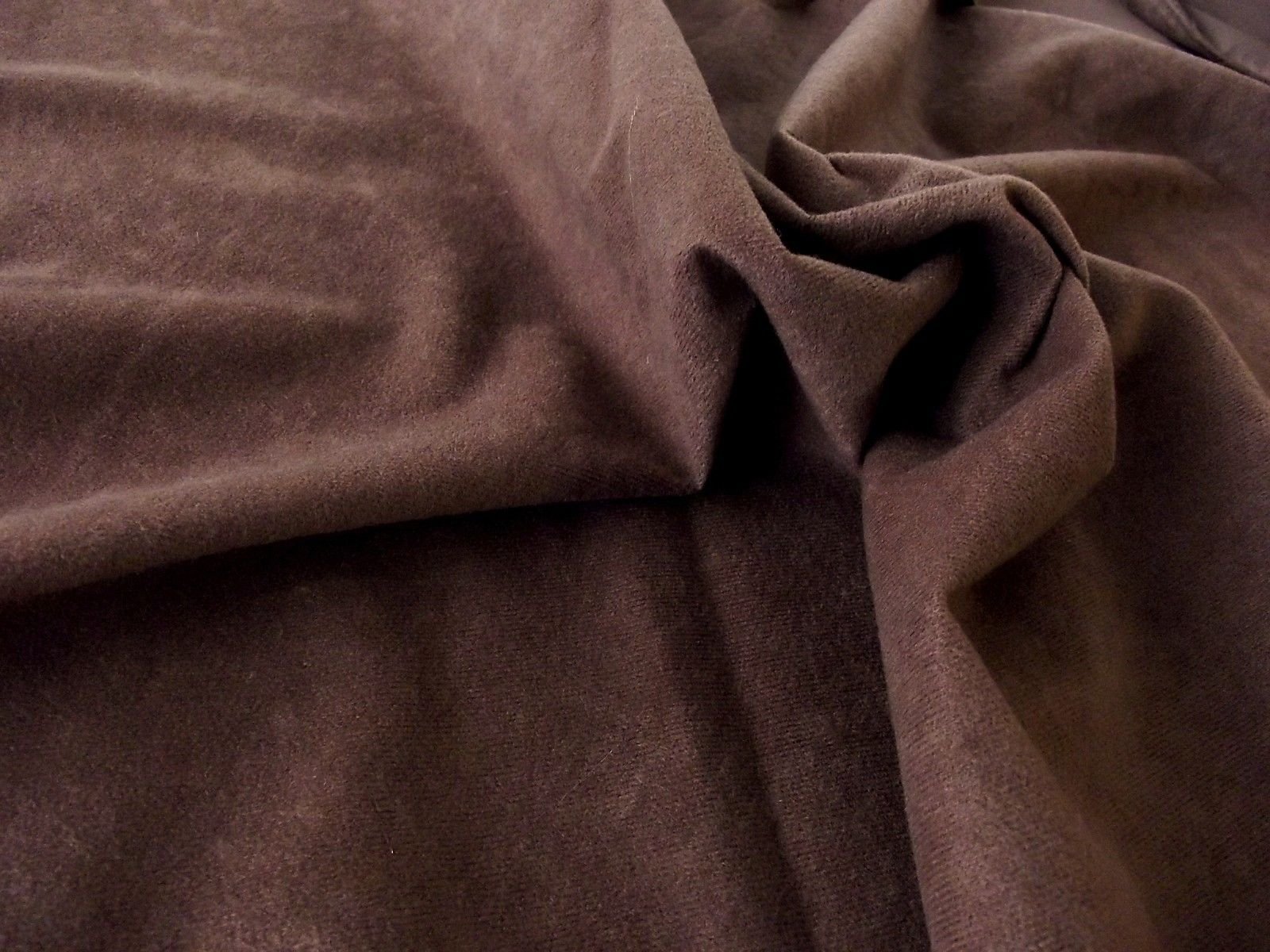 Faux Suede Suedette Fabric Material 170g - Brown, 1Mtr 150cm x 100cm