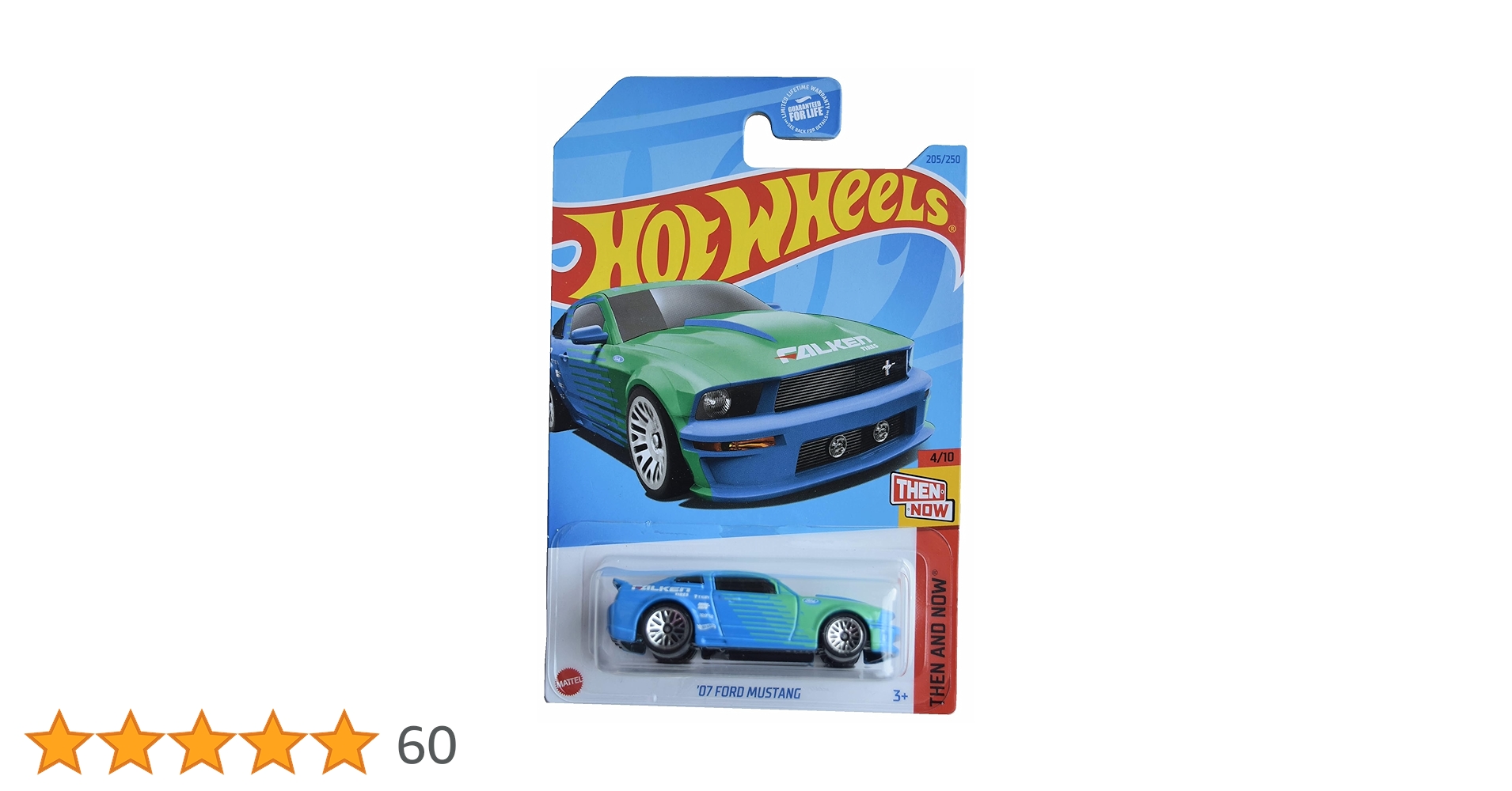 Amazon | Hot Wheels '07 Ford Mustang, Then and Now 4/10 [Blue