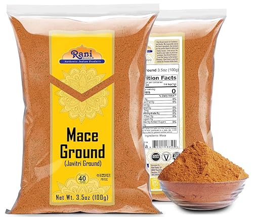 Miniatura 8 de Rani Mace molido (Javathri) en polvo, especias, 3.5 oz (100 g)  Todo natural  Vegano  Apto para gluten  Sin OMG  Kosher  Origen indio