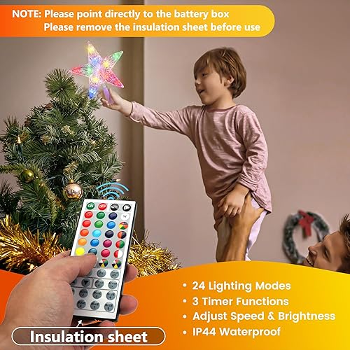 Miniatura 10 de Brizled Decoración inteligente para árbol de Navidad WiFi RGB LED de 7.5 pulgadas, control por aplicación y por voz, compatible con Alexa y Google