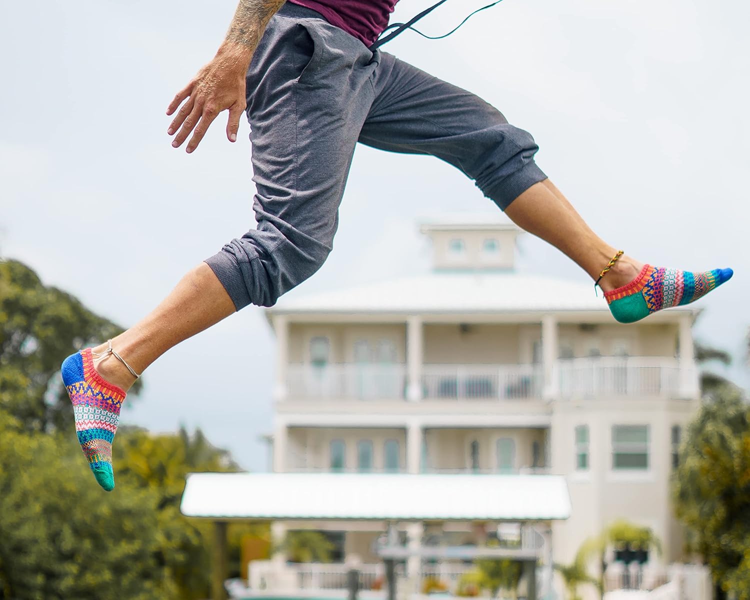 Solmate Socks Mismatched No Show Liner Socks for Women/Men, USA Made with Recycled Yarns - Image 2