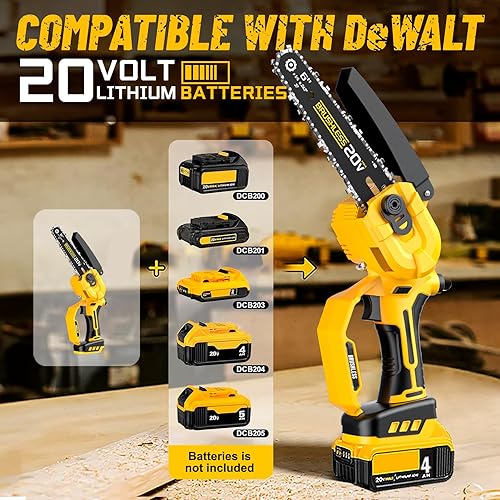 Miniatura 2 de Sierra de poste inalámbrica 2 en 1 de 6 pulgadas y motosierra compatible con batería DeWALT de 20 V MAX*, motor sin escobillas, ultraligero de 7.1