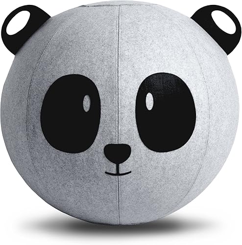 Vivora Niko - Silla ergonómica para niños con bola de ejercicio esférica antiexplosión inflable de 18 pulgadas, oso panda