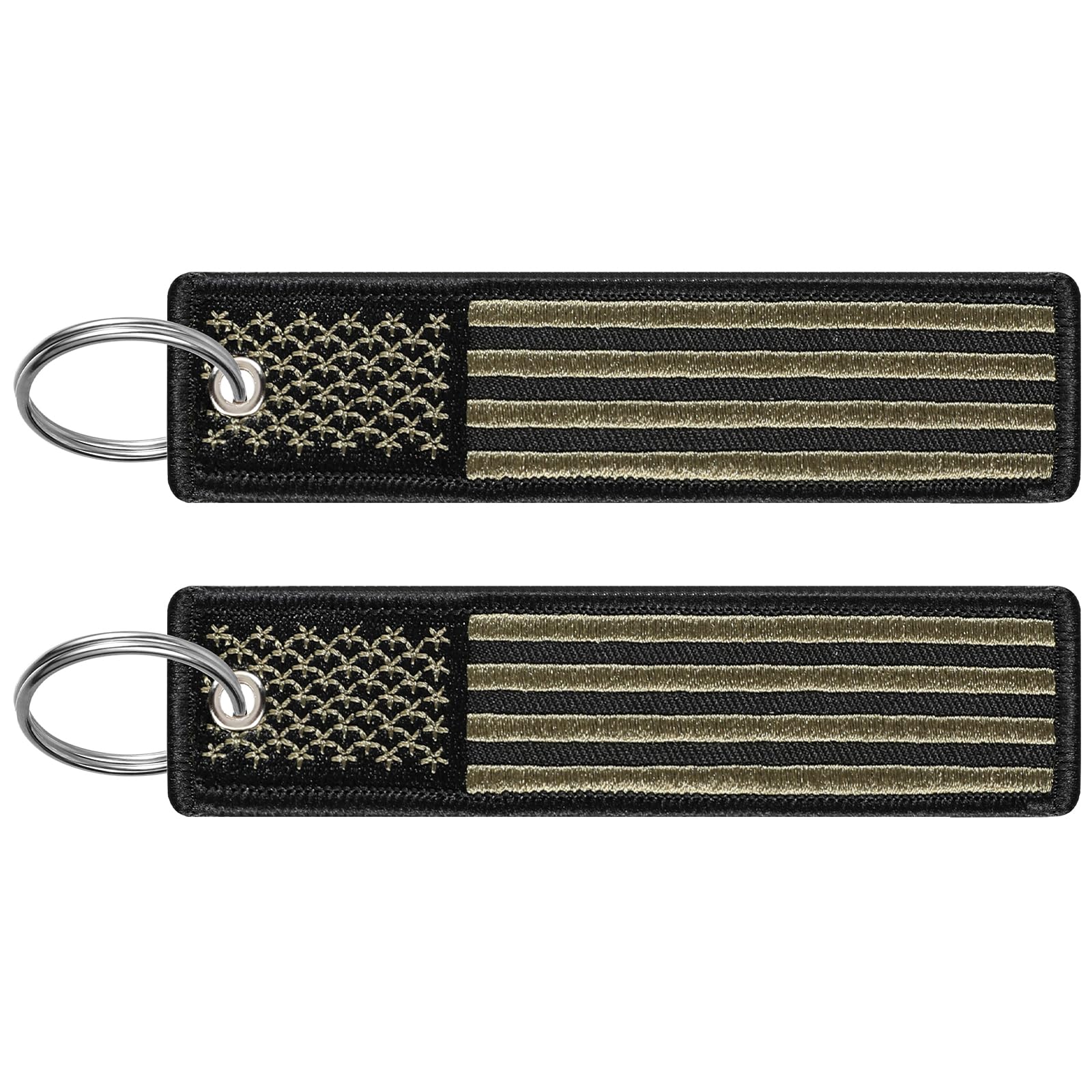 2 Pcs Embroidery keychain Key Ring Accessories, Double Sided Motorcycles Car Key Tags for Scooters Men and Women