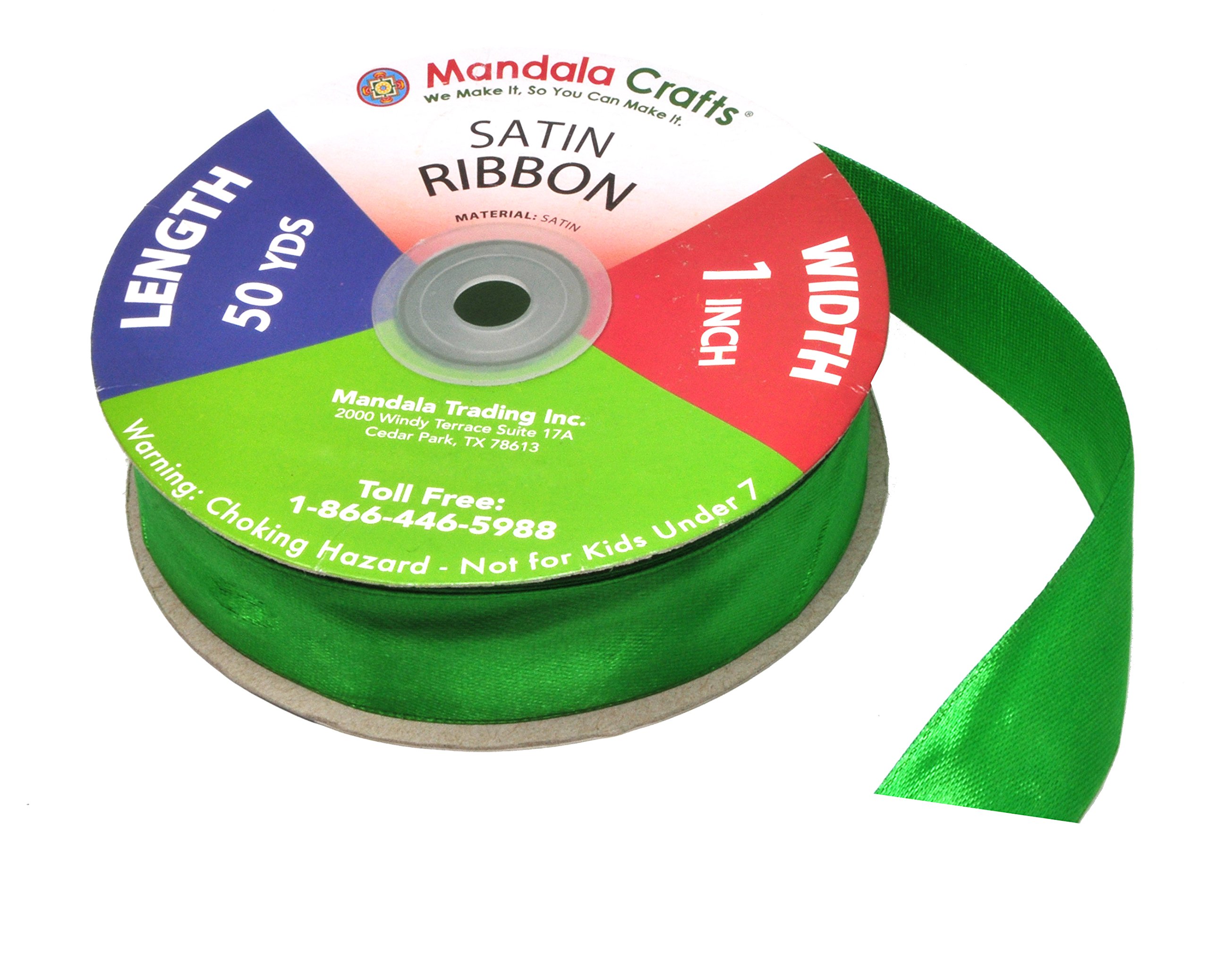1 Inch Ribbon 6 Pack Green Satin Ribbon - 1 Inch Wide 150 Yards Total ...