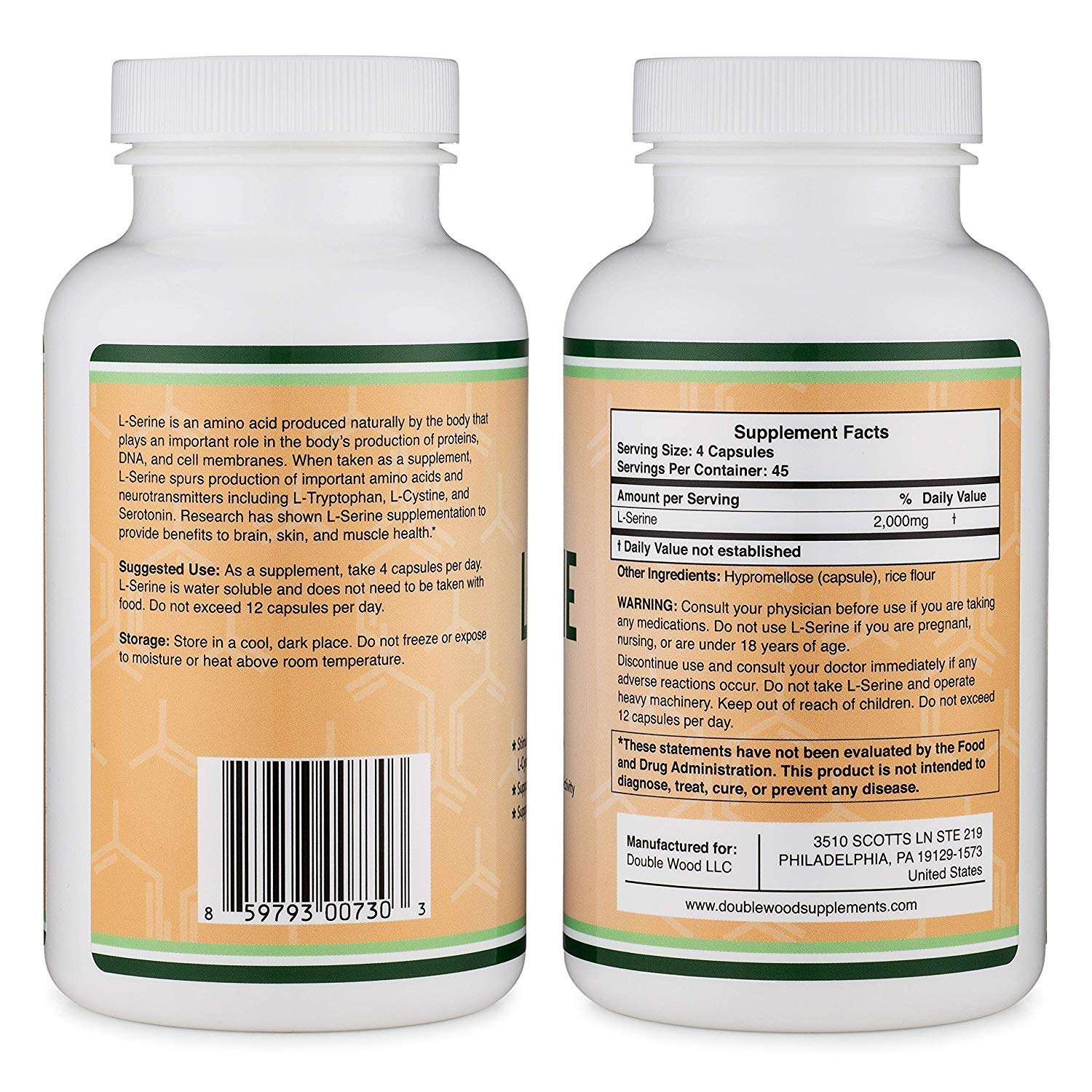 Buy LSerine Capsules (Third Party Tested) 2,000mg Servings Used in