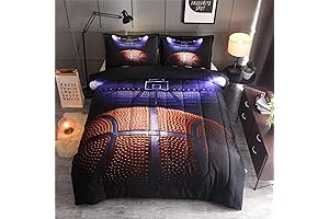 Full-Size Basketball Bedding Set: Courtside Dreams for Teen Boys